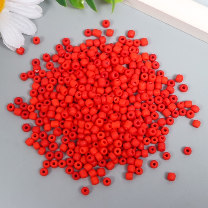 Бисер стекло 6/0  Бисер стекло 6/0 "Матовый. Красный каштан" 30 гр