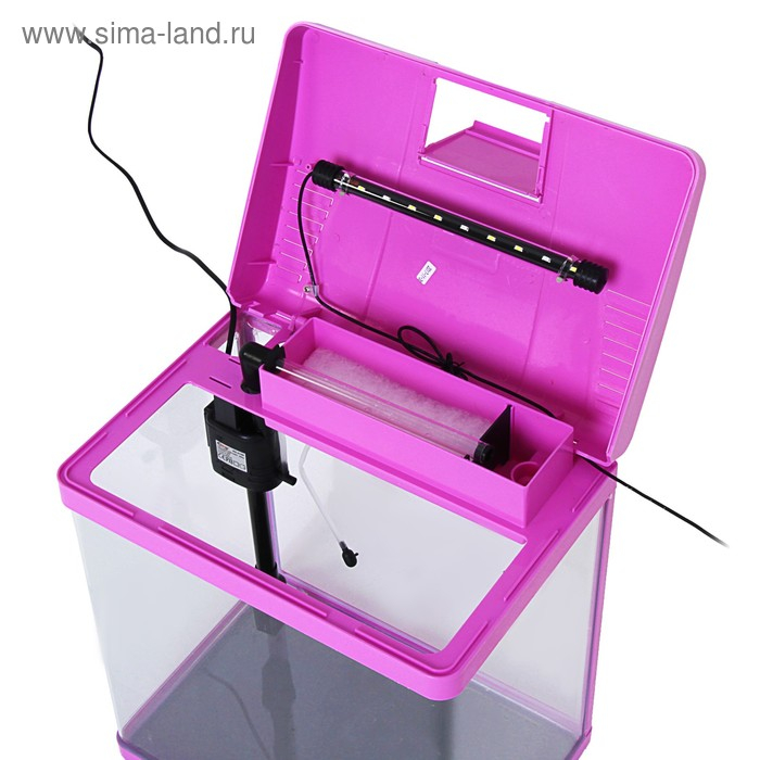 Аквариум SeaStar LS-380F в комплекте: LED-лампа, фильтр, 30 л, розовый Аквариум SeaStar LS-380F в комплекте: LED-лампа, фильтр, 30 л, розовый