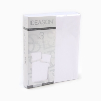 Комплект IDEASON 1,5сп (под 145х215см, навол 50х70см 2шт)белый, поплин 130г/м, хл100%