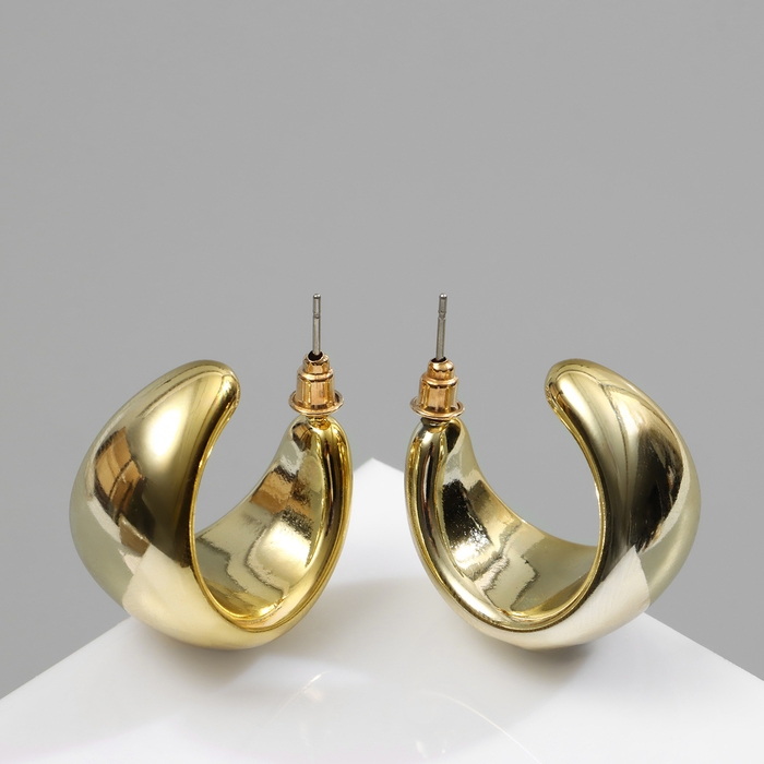 Серьги пластик «Круг» гало мини, цвет золото Серьги пластик «Круг» гало мини, цвет золото