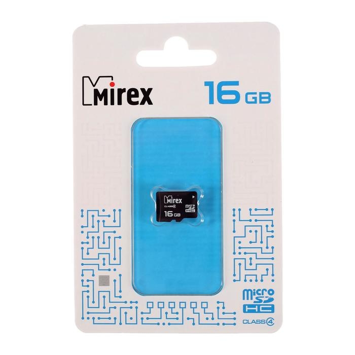 Карта памяти Mirex microSD, 16 Гб, SDHC, класс 4 Карта памяти Mirex microSD, 16 Гб, SDHC, класс 4