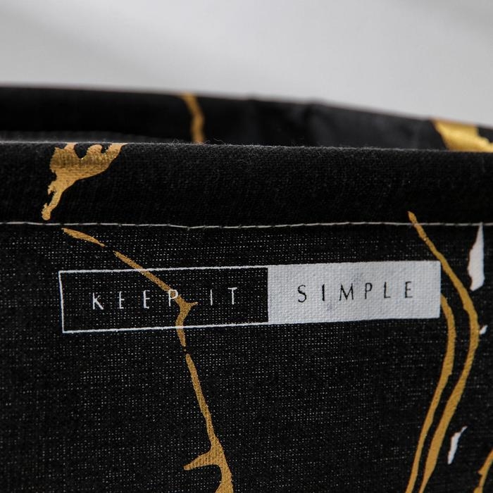 Корзина для хранения с ручками Доляна «Мрамор», 23×16×12 см, цвет чёрный Корзина для хранения с ручками Доляна «Мрамор», 23×16×12 см, цвет чёрный