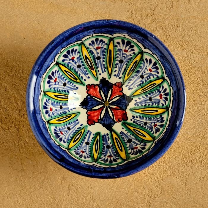 Пиала Риштанская Керамика  Пиала Риштанская Керамика "Узоры", 11 см, большая, микс