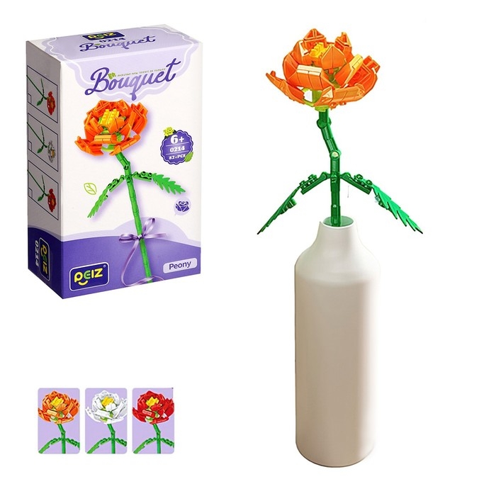 Конструктор Букет «Пион», 82 детали Конструктор Букет «Пион», 82 детали