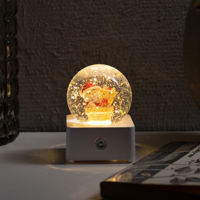 Светодиодная фигура «Шар с Дедом Морозом» 10 × 14.3 × 10 см, пластик, USB, свечение тёплое белое Светодиодная фигура «Шар с Дедом Морозом» 10 × 14.3 × 10 см, пластик, USB, свечение тёплое белое