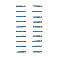 Биты ТУНДРА, сталь S2, пластиковая коробка, PH2 х 50 мм, 20 шт.