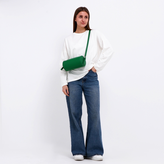 Сумка кросс-боди на молнии, цвет зелёный Сумка кросс-боди на молнии, цвет зелёный