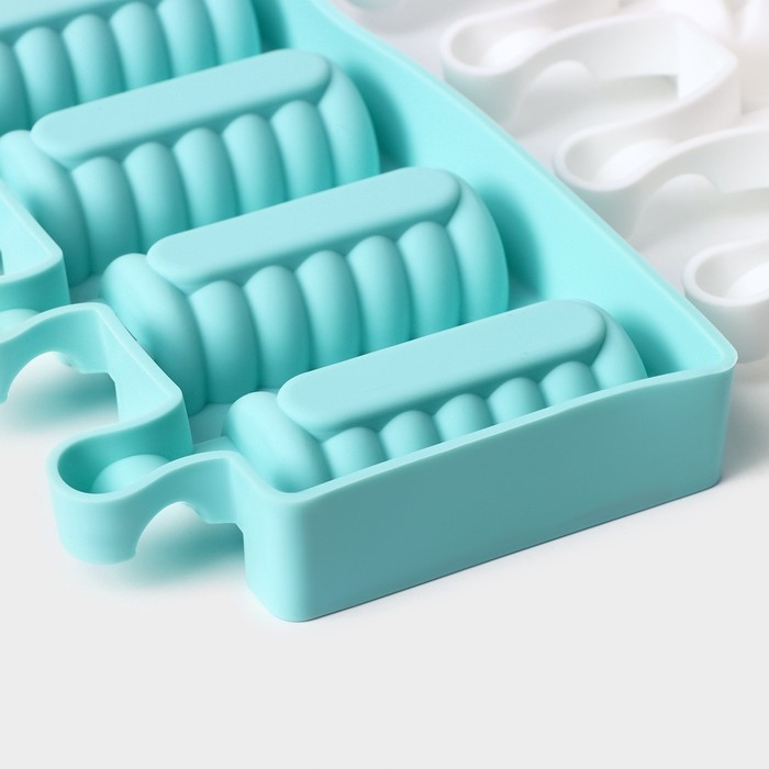 Набор форм для мороженого Доляна «Эскимо», 3 шт, силикон, 20×12 см Набор форм для мороженого Доляна «Эскимо», 3 шт, силикон, 20×12 см