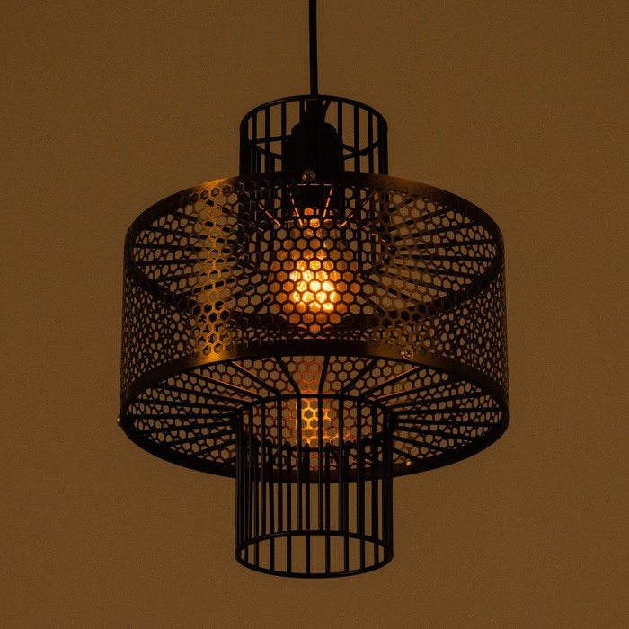 Светильник BayerLux Светильник BayerLux "Цецна" Е27 40Вт черный золото 25х25х30-130см