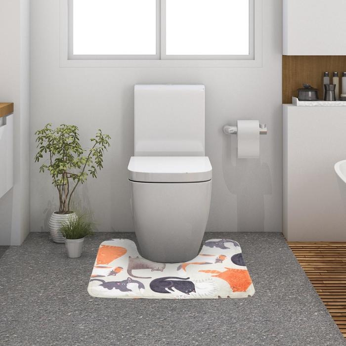 Коврик для ванной Этель Коврик для ванной Этель "Котики", 50х40 см, велюр