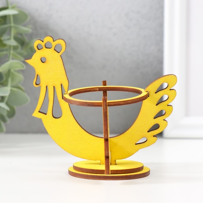 Подставка Пасхальная Подставка Пасхальная "Курочка" 9,5х8,5х8,3 см (набор 5 деталей) жёлтый