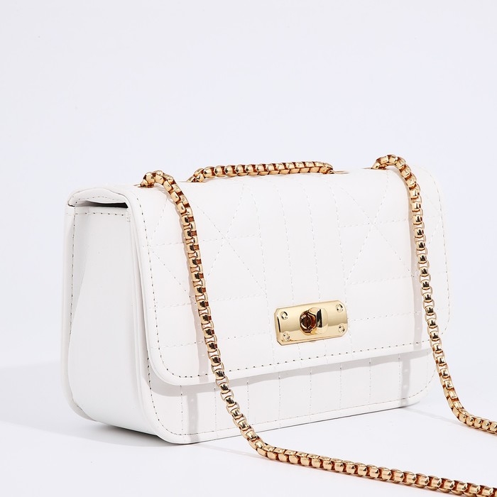 Сумка-мессенджер на клапане, цвет белый Сумка-мессенджер на клапане, цвет белый