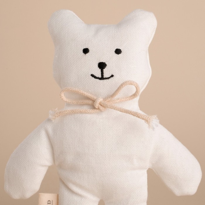 Мягкая игрушка «Мишка», с бантиком, 17 см, цвет белый Мягкая игрушка «Мишка», с бантиком, 17 см, цвет белый