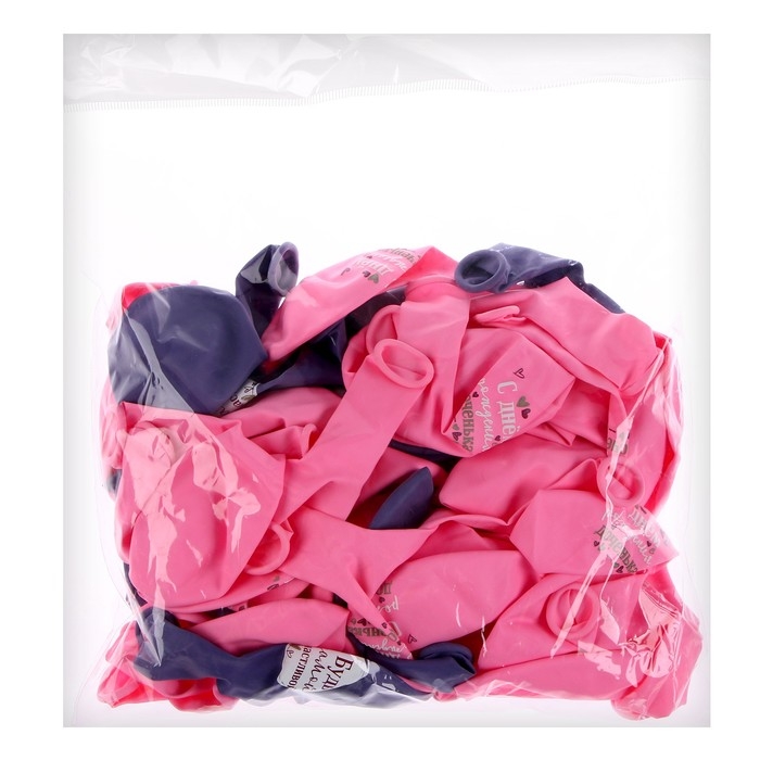 Воздушный шар латексный 12 Воздушный шар латексный 12" «С Днём Рождения, доченька», 50 шт.