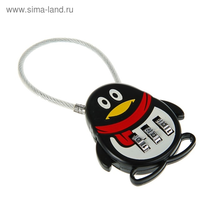 Замок навесной кодовый, Замок навесной кодовый, "Пингвин", черный