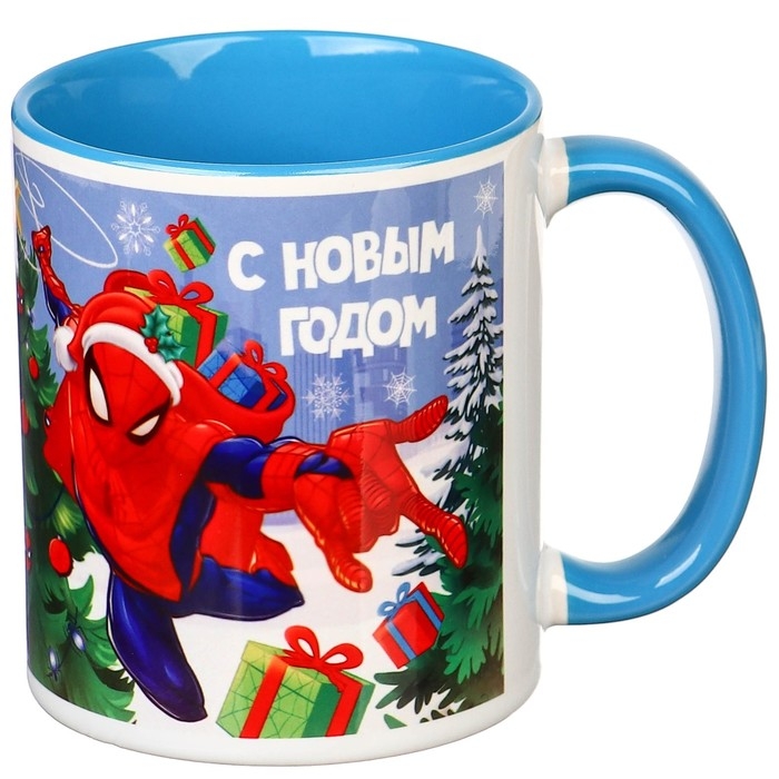 Кружка керамическая  Кружка керамическая "С Новым годом!" 320 мл, Человек паук