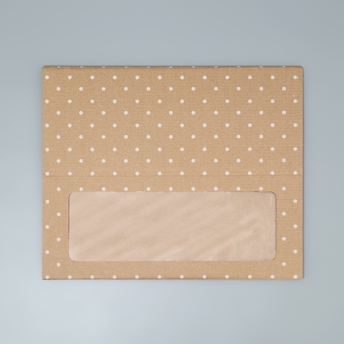 Коробка подарочная складная с PVC-окном, упаковка, «Горох », 14 х 35 х 14 см