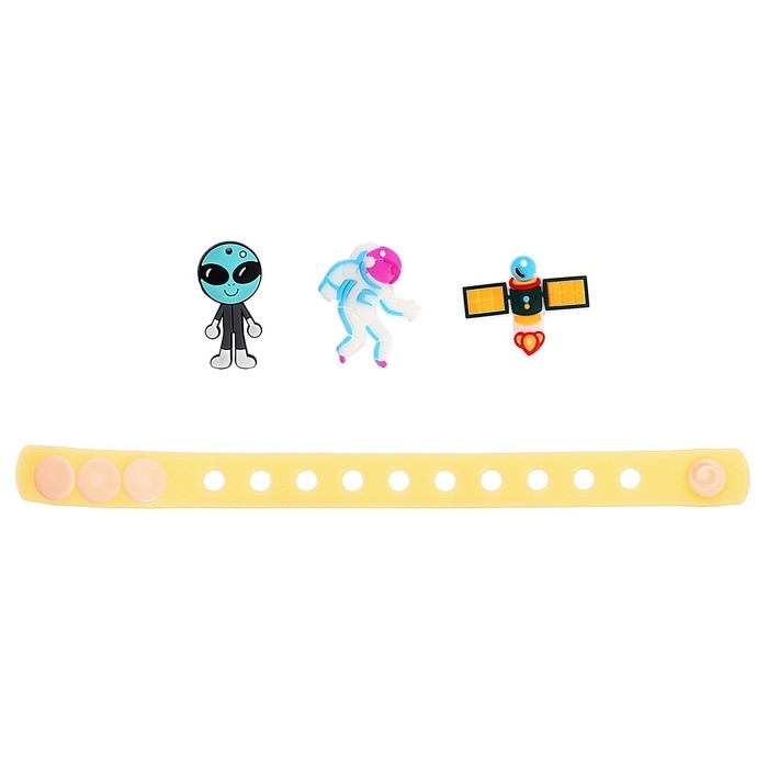 Милый браслетик «Джибитсы: Космос», светящийся, силиконовый Милый браслетик «Джибитсы: Космос», светящийся, силиконовый