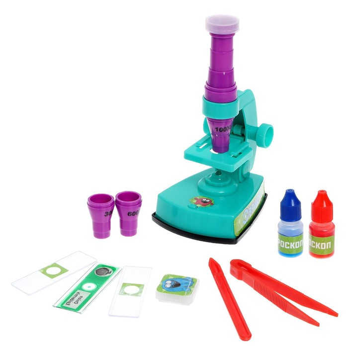 Микроскоп «Эврики», световые эффекты, сменные линзы, увеличение x100, x300, x600 Микроскоп «Эврики», световые эффекты, сменные линзы, увеличение x100, x300, x600