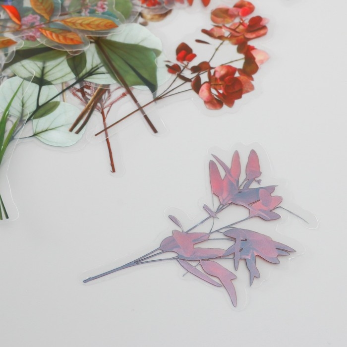 Наклейки для творчества пластик PVC Наклейки для творчества пластик PVC "По лесным тропам" набор 40 шт 9х10.5 см