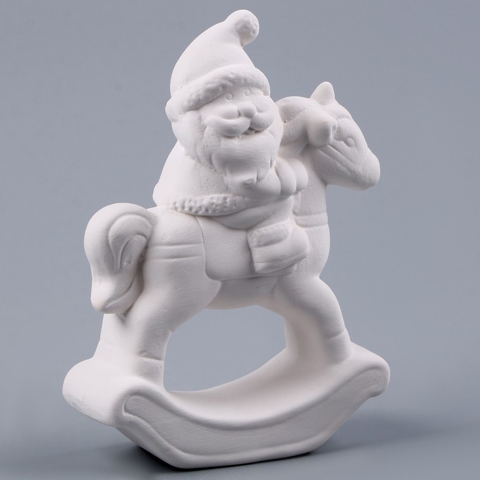 Новый год! Фигурка под роспись &laquo;Дед Мороз верхом&raquo;, с кистью