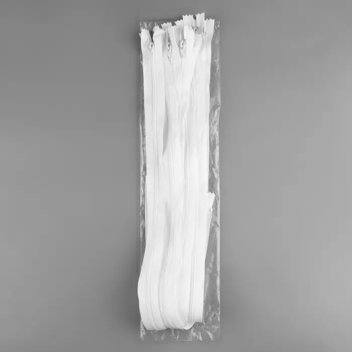 Молния «Спираль», №4, неразъёмная, замок автомат, 60 см, белая