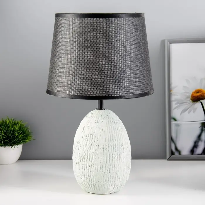Лампа настольная RISALUX &laquo;Триана&raquo;, Е14, 40 Вт, мятно-чёрная, 22.5&times;22.5&times;35 см