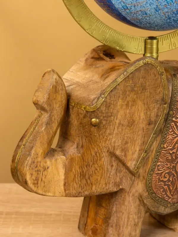 Глобус сувенирный, 17×12.5×31.5 см, подставка дерево