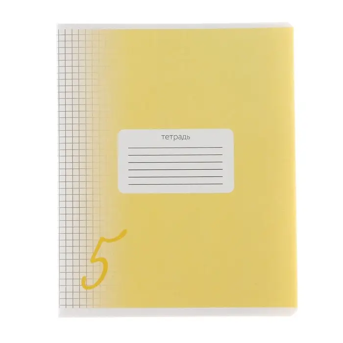 Тетрадь 18 листов в клетку Calligrata "Пятёрка", обложка мелованный картон, блок офсет, белизна 95%, МИКС