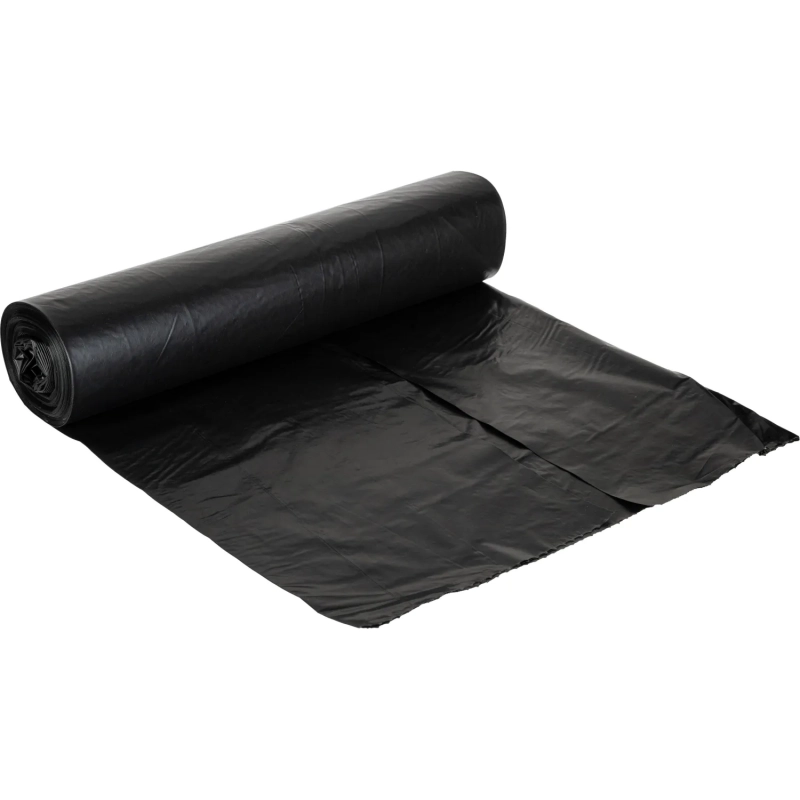 Мешки для мусора ПВД 75л 45мкм 25шт/рул черные 60x80см Luscan