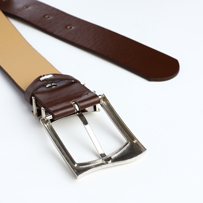 Ремень женский, ширина 3,3 см, винт, пряжка металл, цвет коричневый Ремень женский, ширина 3,3 см, винт, пряжка металл, цвет коричневый