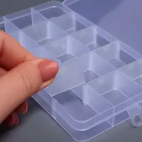 Органайзер для мелочей QF, 15 съёмных ячеек, с подвесом, 17.5&times;10&times;2 см, прозрачный