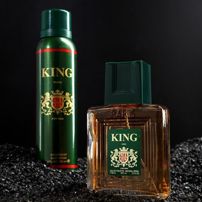 Подарочный набор для мужчин: Туалетная вода King+дезодорант Подарочный набор для мужчин: Туалетная вода King+дезодорант
