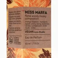 Парфюмерная вода женская Vegan Love Studio Miss Marfa, 50 мл (по мотивам Marfa (Memo Paris)