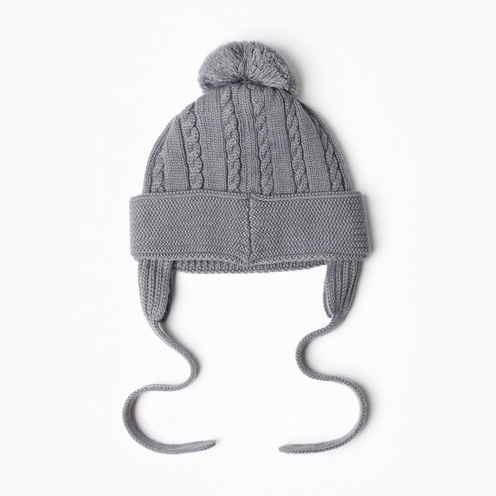Шапка детская, цвет серый, размер 44-46 (9-12 мес) Шапка детская, цвет серый, размер 44-46 (9-12 мес)