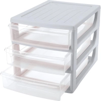 Бокс с выдвижными лотками А4 260х368х265мм 3выдв.отд, светло-сер. 433223930