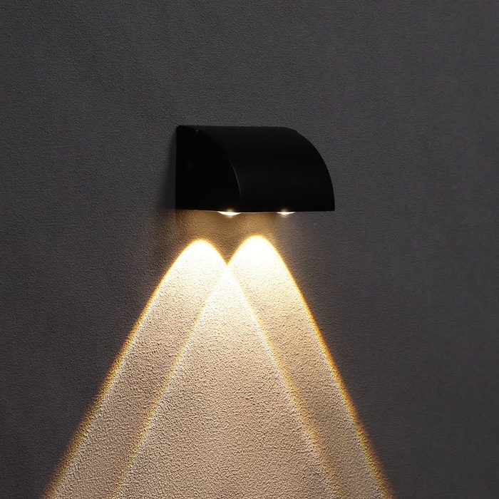 Светильник фасадный «Каскад», FSD-094, 2 Вт, 3000К, 2 луча, IP65, 220 В, металл, черный Светильник фасадный «Каскад», FSD-094, 2 Вт, 3000К, 2 луча, IP65, 220 В, металл, черный