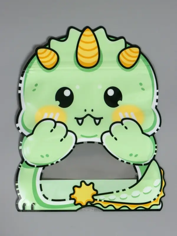 Пакет подарочный, с zip-lock застежкой &laquo;Динозаврик&raquo; с окном, 17&times;20+3 см