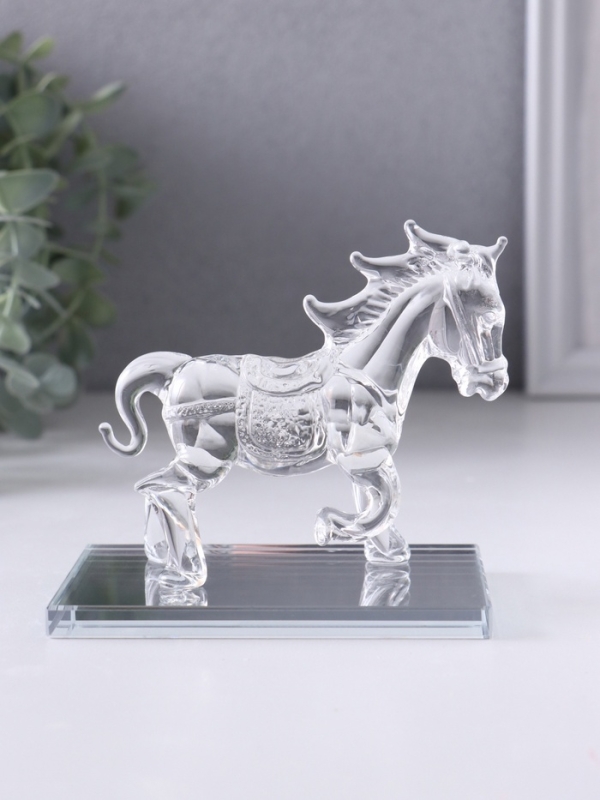 Сувенир стекло Сувенир стекло "Скачущий конь" 9,5х5,8х10 см