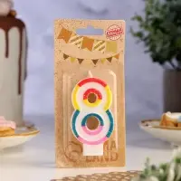 Свеча для торта «Цифра 8», 7 см