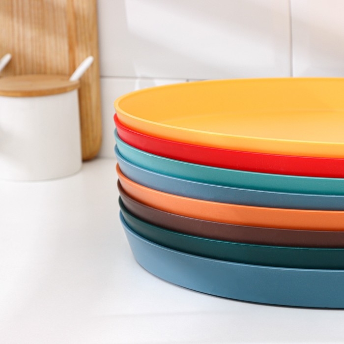 Поднос круглый Доляна «Классика», 34,5×34,5×3 см, цвет МИКС Поднос круглый Доляна «Классика», 34,5×34,5×3 см, цвет МИКС