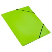Папка на резинке А4, 500 мкм, Calligrata Neon, корешок 30 мм, неоновая, салатовая