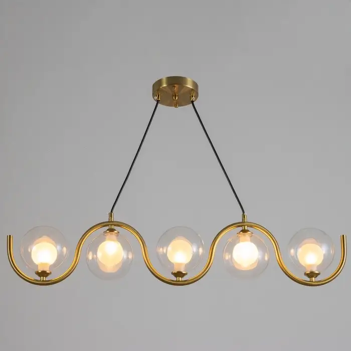 Светильник подвесной BayerLux &laquo;Сигма&raquo;, 5&times;G9, 40 Вт, золото, 100&times;12&times;100 см