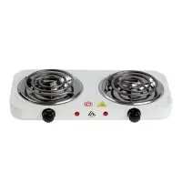 Плитка электрическая Luazon LHP-003, 2 конфорки, 2000 Вт, нагреватель спираль, белая