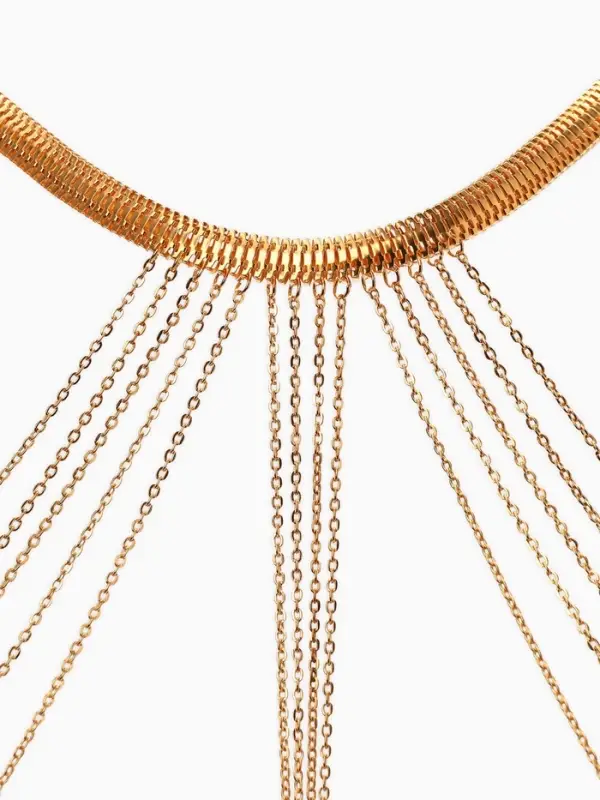 Бодичейн на тело, цепочки, 55 см, цвет золото Бодичейн на тело, цепочки, 55 см, цвет золото