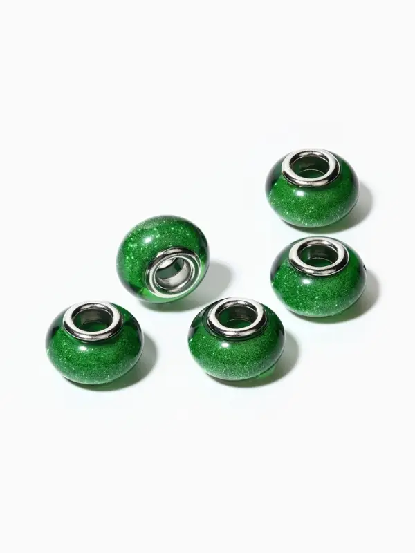 Бусины «Блестка», для творчества, зелёные Бусины «Блестка», для творчества, зелёные