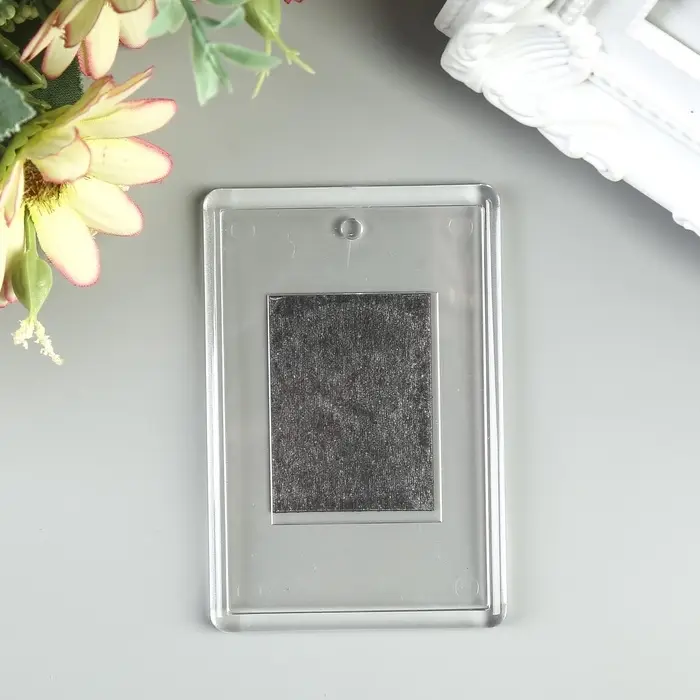 Заготовка акрилового магнита, 5&times;7.5 см, прозрачный, (набор 2 детали+пакет)