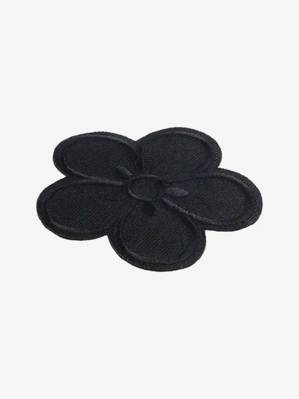 Термоаппликация «Цветок», 6×6 см, чёрная Термоаппликация «Цветок», 6×6 см, чёрная