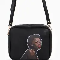 Сумка женская на молнии TEXTURA 22&times;8&times;17 см, чёрная