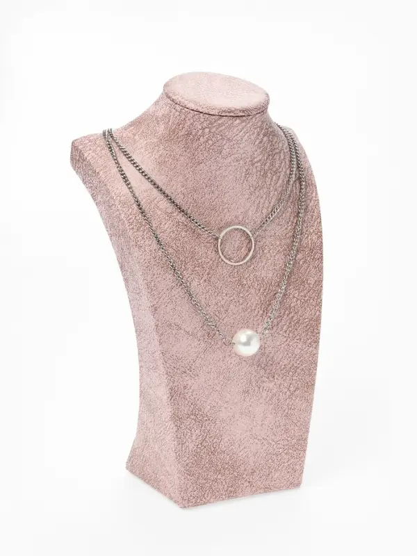 Бюст для украшений QF, 14.5&times;9&times;24.5, h=24.5 см, розовый